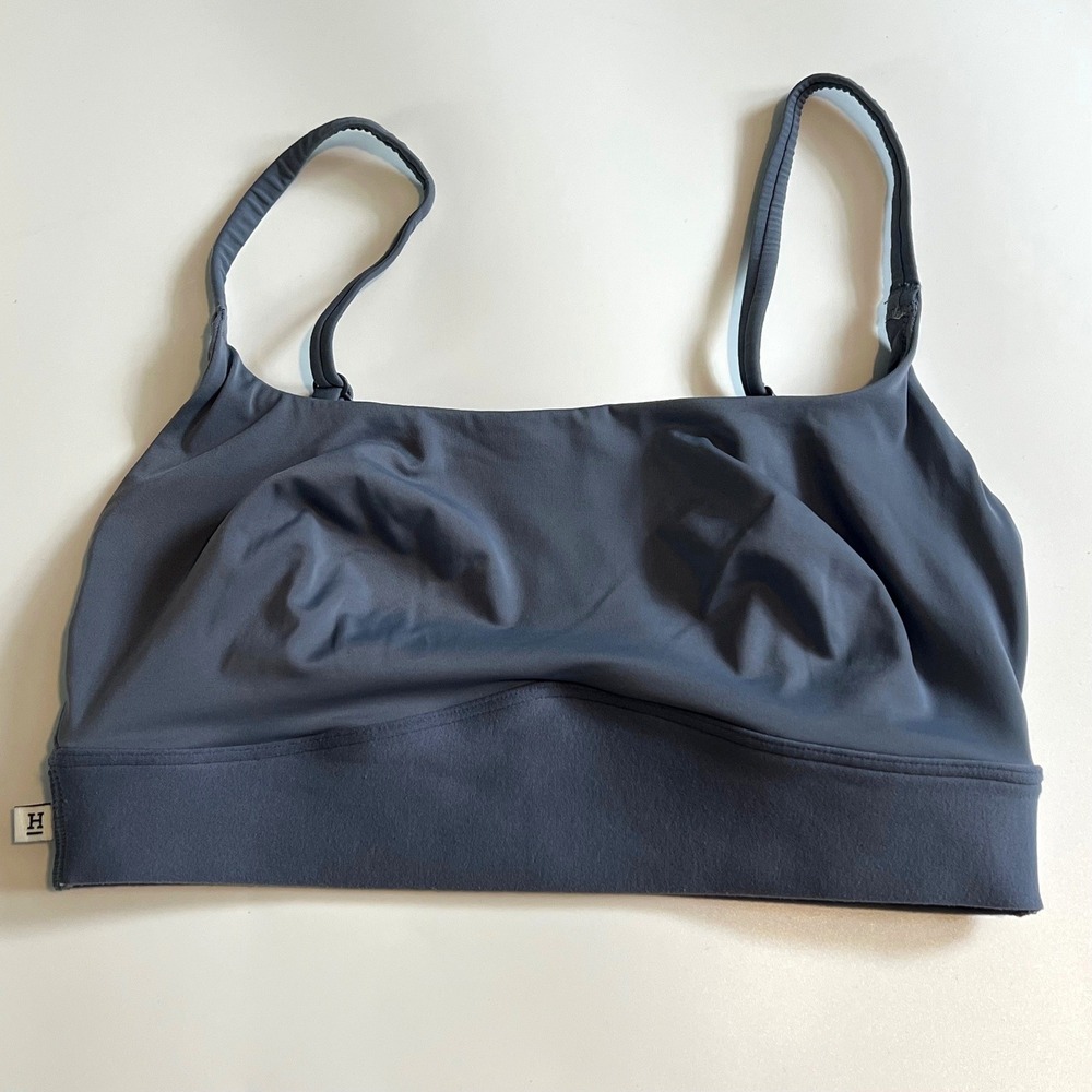 Harper Wilde Womens Medium Bliss Bralette Slate Grey Wireless Adjustable Straps
